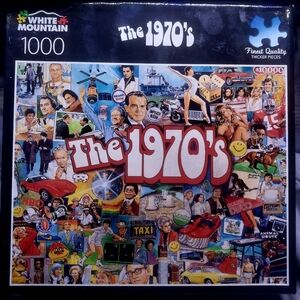 White Mountain 1000 Piece Puzzle "The 1970's" 20x27 New Sealed